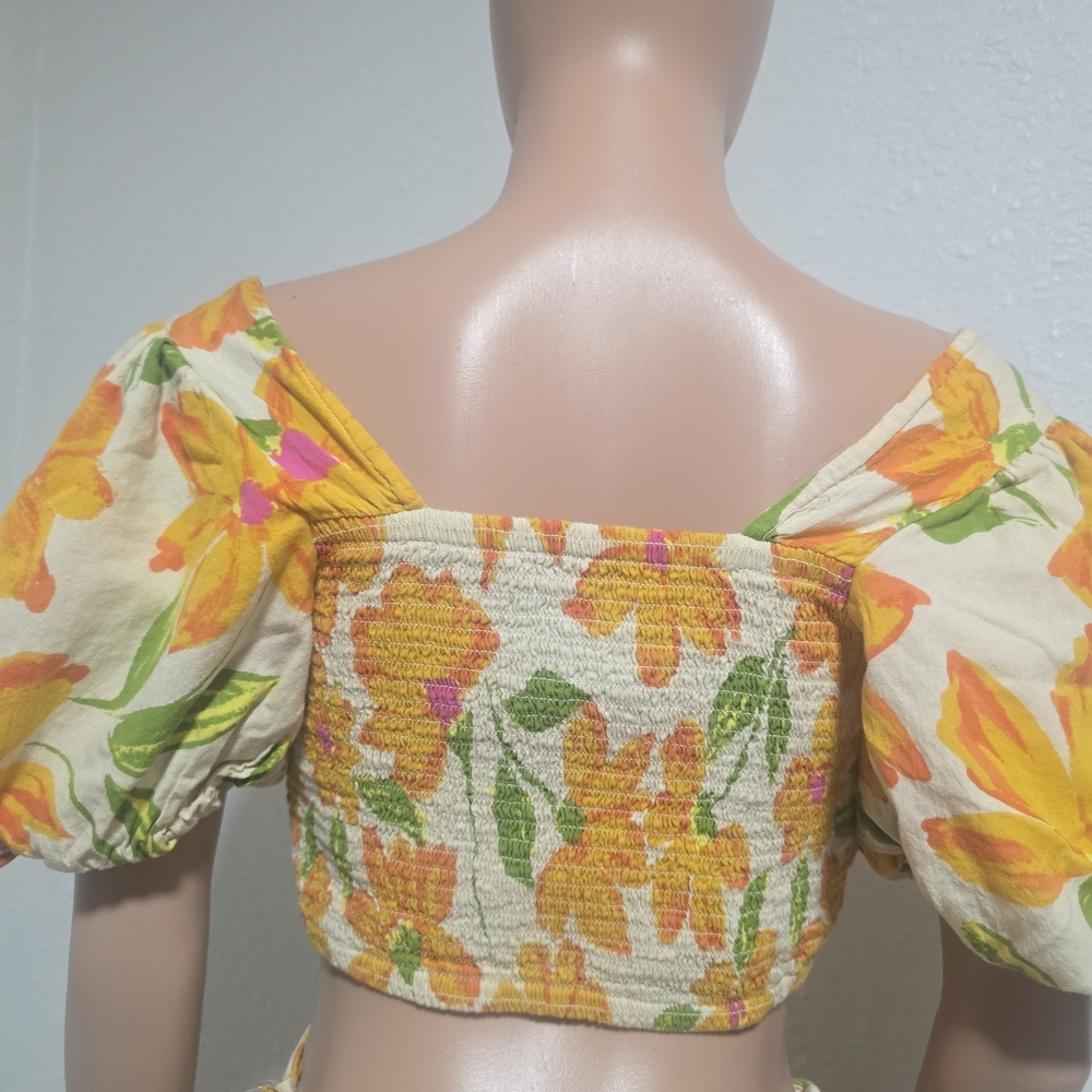 Rose & Olive Floral Yellow and Green Skirt Set - Picture 2 of 9